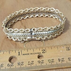 Elegant Gold and Silver Chain Bracelet